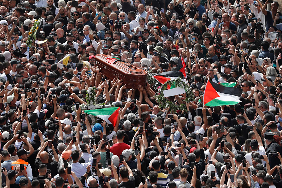 Disturbios en el funeral de la periodista Shireen Abu Akleh en Jerusalén